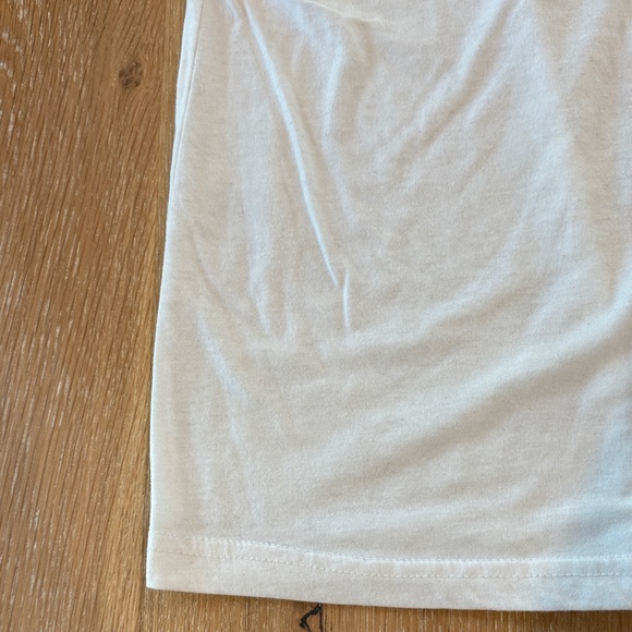 White Graphic Tee with Black Text - Picture 4 of 7